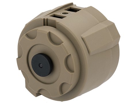 Angel Custom 1500 Round Thunderstorm Electric Winding Drum Magazine (Color: Dark Earth)