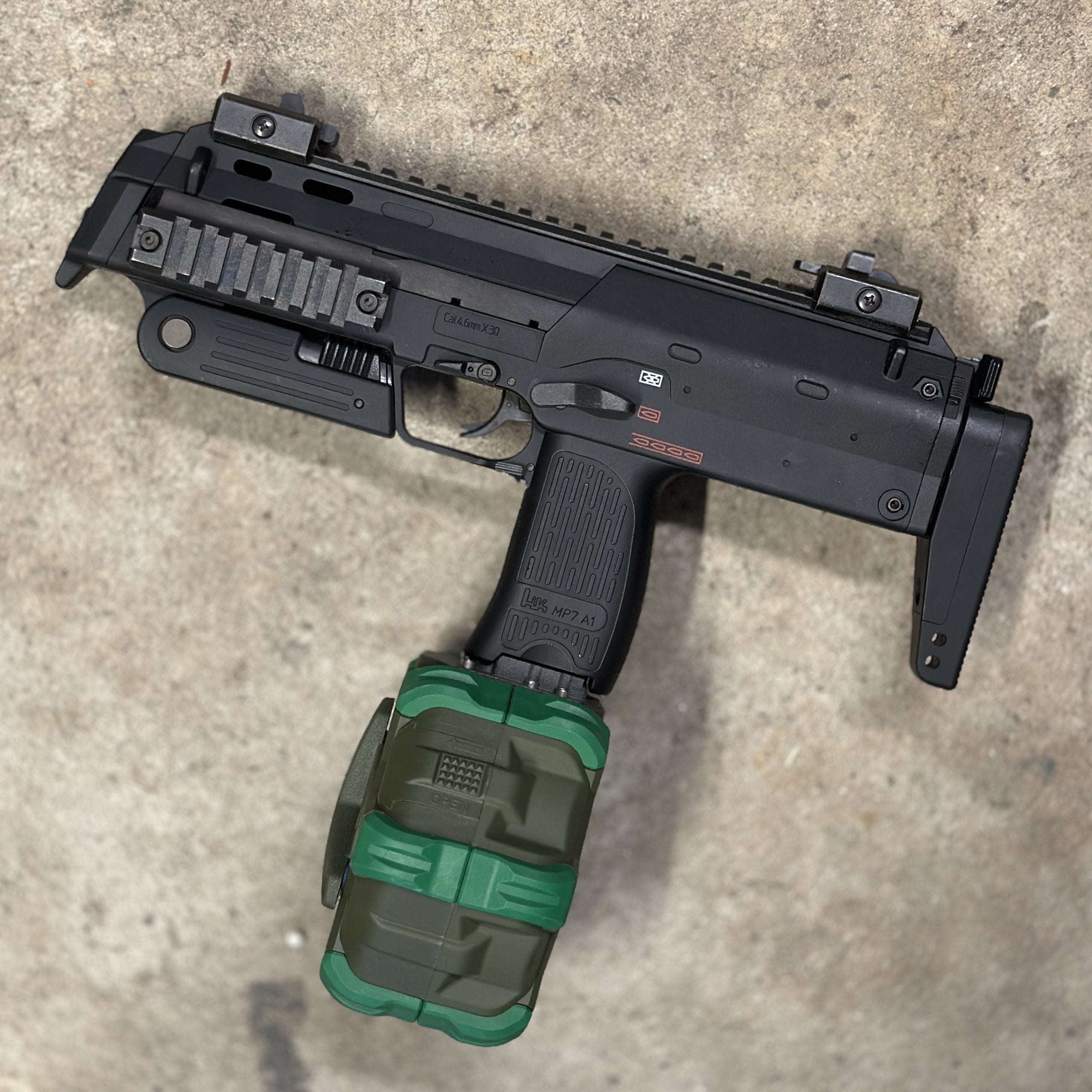 Tapp Airsoft TM MP7 Green Gas Drum